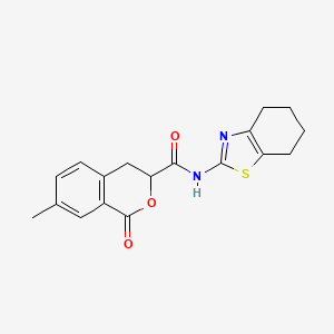 molecular formula C18H18N2O3S B2468070 7-methyl-1-oxo-N-(4,5,6,7-tetrahydrobenzo[d]thiazol-2-yl)isochroman-3-carboxamide CAS No. 853890-31-0
