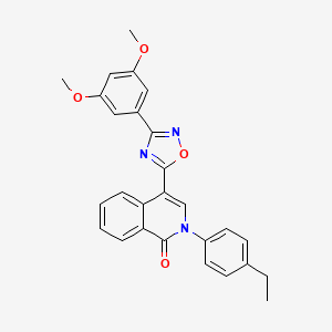 4-[3-(3,5-dimethoxyphenyl)-1,2,4-oxadiazol-5-yl]-2-(4-ethylphenyl)isoquinolin-1(2H)-one