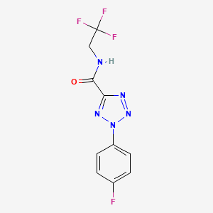 molecular formula C10H7F4N5O B2468087 2-(4-fluorophenyl)-N-(2,2,2-trifluoroethyl)-2H-tetrazole-5-carboxamide CAS No. 1396686-08-0