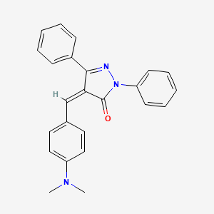 molecular formula C24H21N3O B2468091 (4Z)-4-{[4-(dimethylamino)phenyl]methylidene}-1,3-diphenyl-4,5-dihydro-1H-pyrazol-5-one CAS No. 39143-18-5