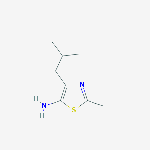 molecular formula C8H14N2S B2468103 2-Methyl-4-(2-methylpropyl)-1,3-thiazol-5-amine CAS No. 1249195-25-2