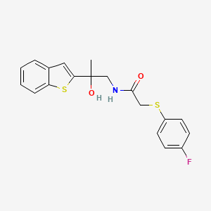 N-(2-(benzo[b]thiophen-2-yl)-2-hydroxypropyl)-2-((4-fluorophenyl)thio)acetamide