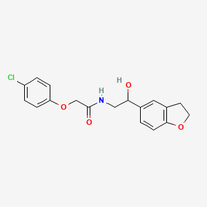 molecular formula C18H18ClNO4 B2468134 2-(4-chlorophenoxy)-N-(2-(2,3-dihydrobenzofuran-5-yl)-2-hydroxyethyl)acetamide CAS No. 1421454-13-8