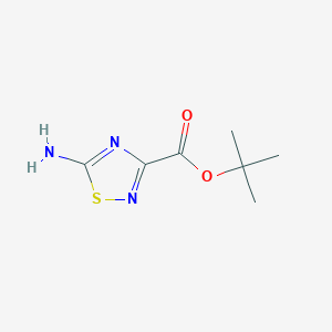 molecular formula C7H11N3O2S B2468146 Tert-butyl 5-amino-1,2,4-thiadiazole-3-carboxylate CAS No. 2248317-94-2