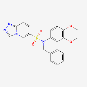N~6~-benzyl-N~6~-(2,3-dihydro-1,4-benzodioxin-6-yl)[1,2,4]triazolo[4,3-a]pyridine-6-sulfonamide