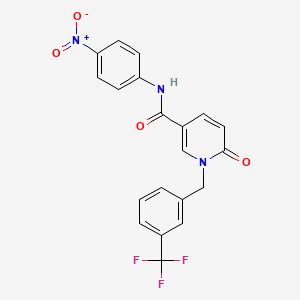N-(4-nitrophenyl)-6-oxo-1-(3-(trifluoromethyl)benzyl)-1,6-dihydropyridine-3-carboxamide