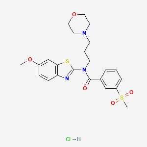 N-(6-methoxybenzo[d]thiazol-2-yl)-3-(methylsulfonyl)-N-(3-morpholinopropyl)benzamide hydrochloride