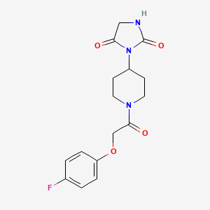 3-(1-(2-(4-Fluorophenoxy)acetyl)piperidin-4-yl)imidazolidine-2,4-dione