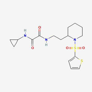 N1-cyclopropyl-N2-(2-(1-(thiophen-2-ylsulfonyl)piperidin-2-yl)ethyl)oxalamide