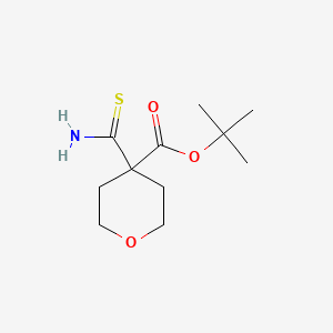 Tert-butyl 4-carbamothioyloxane-4-carboxylate