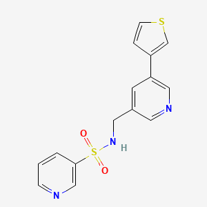N-((5-(thiophen-3-yl)pyridin-3-yl)methyl)pyridine-3-sulfonamide