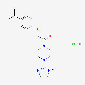 2-(4-isopropylphenoxy)-1-(4-(1-methyl-1H-imidazol-2-yl)piperazin-1-yl)ethanone hydrochloride