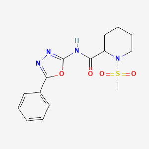 1-methanesulfonyl-N-(5-phenyl-1,3,4-oxadiazol-2-yl)piperidine-2-carboxamide