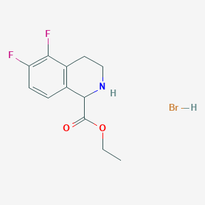 Ethyl 5,6-difluoro-1,2,3,4-tetrahydroisoquinoline-1-carboxylate hydrobromide