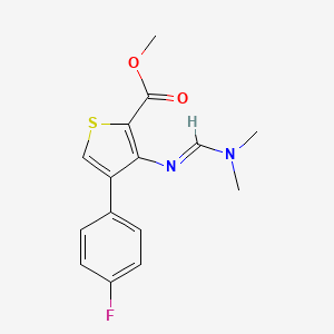 methyl 3-{[(1E)-(dimethylamino)methylene]amino}-4-(4-fluorophenyl)thiophene-2-carboxylate