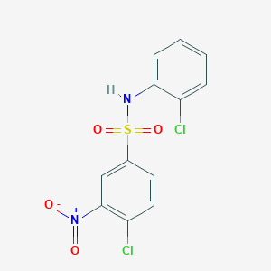 4-chloro-N-(2-chlorophenyl)-3-nitrobenzene-1-sulfonamide