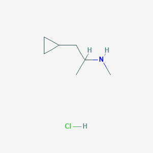 molecular formula C7H16ClN B2468253 1-环丙基-N-甲基丙-2-胺；盐酸盐 CAS No. 2309466-29-1