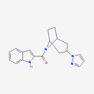 ((1R,5S)-3-(1H-pyrazol-1-yl)-8-azabicyclo[3.2.1]octan-8-yl)(1H-indol-2-yl)methanone