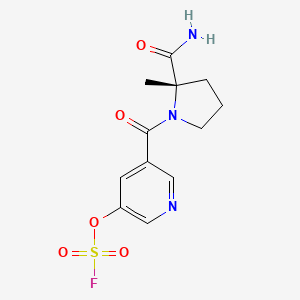 3-[(2S)-2-Carbamoyl-2-methylpyrrolidine-1-carbonyl]-5-fluorosulfonyloxypyridine