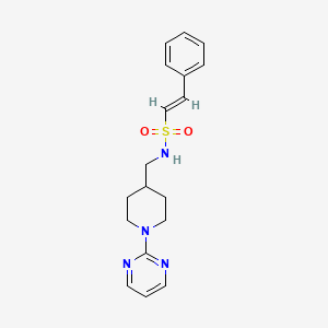 (E)-2-phenyl-N-((1-(pyrimidin-2-yl)piperidin-4-yl)methyl)ethenesulfonamide