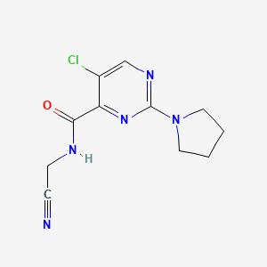 5-chloro-N-(cyanomethyl)-2-(pyrrolidin-1-yl)pyrimidine-4-carboxamide