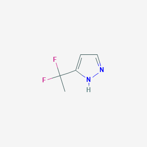 molecular formula C5H6F2N2 B2468290 3-(1,1-difluoroethyl)-1H-pyrazole CAS No. 1462380-24-0