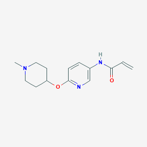 molecular formula C14H19N3O2 B2468292 N-[6-(1-Methylpiperidin-4-yl)oxypyridin-3-yl]prop-2-enamide CAS No. 2308318-18-3