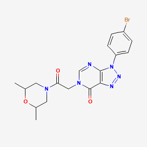 3-(4-bromophenyl)-6-(2-(2,6-dimethylmorpholino)-2-oxoethyl)-3H-[1,2,3]triazolo[4,5-d]pyrimidin-7(6H)-one