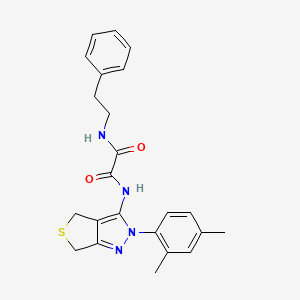 molecular formula C23H24N4O2S B2468301 N1-(2-(2,4-dimethylphenyl)-4,6-dihydro-2H-thieno[3,4-c]pyrazol-3-yl)-N2-phenethyloxalamide CAS No. 899993-91-0