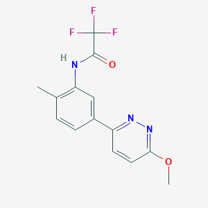 2,2,2-trifluoro-N-(5-(6-methoxypyridazin-3-yl)-2-methylphenyl)acetamide