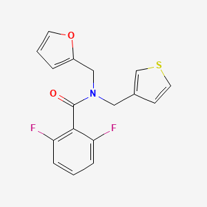 2,6-difluoro-N-(furan-2-ylmethyl)-N-(thiophen-3-ylmethyl)benzamide