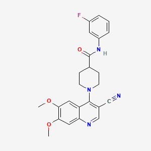 molecular formula C24H23FN4O3 B2468310 4-methyl-7-(4-methylbenzyl)-2-(4-methylphenyl)-5,7-dihydro-6H-pyrrolo[2,3-d]pyrimidin-6-one CAS No. 1226445-39-1
