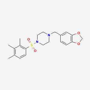 1-(Benzo[d][1,3]dioxol-5-ylmethyl)-4-((2,3,4-trimethylphenyl)sulfonyl)piperazine