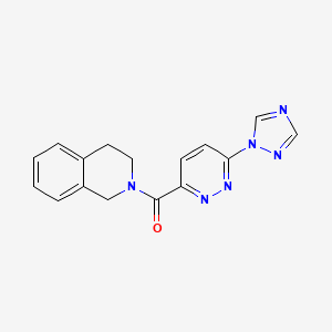 (6-(1H-1,2,4-triazol-1-yl)pyridazin-3-yl)(3,4-dihydroisoquinolin-2(1H)-yl)methanone