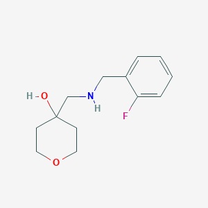 molecular formula C13H18FNO2 B2468320 4-({[(2-Fluorophenyl)methyl]amino}methyl)oxan-4-ol CAS No. 1478871-76-9