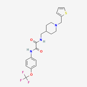 molecular formula C20H22F3N3O3S B2468333 N1-((1-(thiophen-2-ylmethyl)piperidin-4-yl)methyl)-N2-(4-(trifluoromethoxy)phenyl)oxalamide CAS No. 952981-64-5