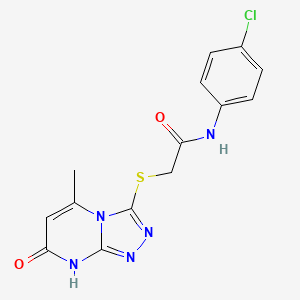 N-(4-chlorophenyl)-2-[(5-methyl-7-oxo-7,8-dihydro[1,2,4]triazolo[4,3-a]pyrimidin-3-yl)thio]acetamide
