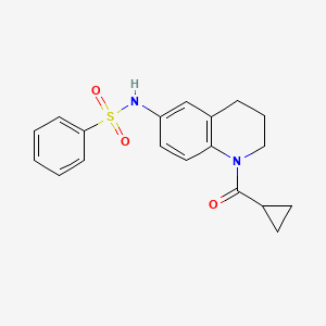 N-[1-(cyclopropanecarbonyl)-3,4-dihydro-2H-quinolin-6-yl]benzenesulfonamide