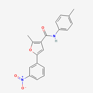 2-methyl-N-(4-methylphenyl)-5-(3-nitrophenyl)furan-3-carboxamide