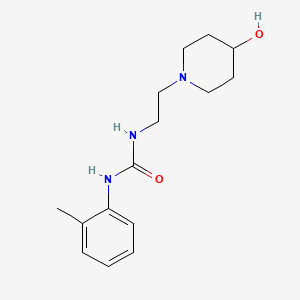 molecular formula C15H23N3O2 B2468352 1-(2-(4-Hydroxypiperidin-1-yl)ethyl)-3-(o-tolyl)urea CAS No. 1797956-19-4