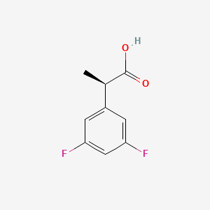 molecular formula C9H8F2O2 B2468366 (2R)-2-(3,5-Difluorophenyl)propanoic acid CAS No. 1630610-60-4