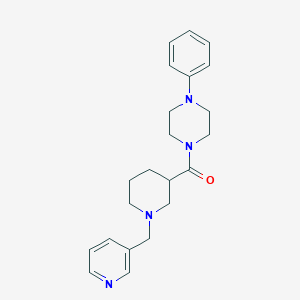 molecular formula C22H28N4O B246837 1-Phenyl-4-{[1-(3-pyridinylmethyl)-3-piperidinyl]carbonyl}piperazine 