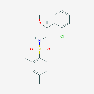 molecular formula C17H20ClNO3S B2468372 N-(2-(2-氯苯基)-2-甲氧基乙基)-2,4-二甲基苯磺酰胺 CAS No. 1795472-52-4