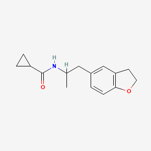 molecular formula C15H19NO2 B2468377 N-(1-(2,3-dihydrobenzofuran-5-yl)propan-2-yl)cyclopropanecarboxamide CAS No. 2034514-80-0