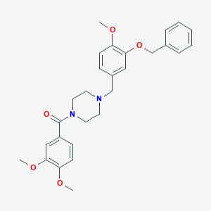 molecular formula C28H32N2O5 B246838 1-[3-(Benzyloxy)-4-methoxybenzyl]-4-(3,4-dimethoxybenzoyl)piperazine 