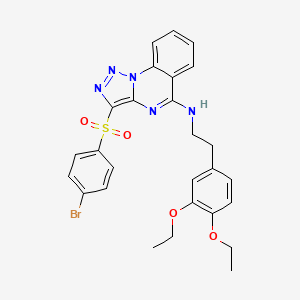 3-((4-bromophenyl)sulfonyl)-N-(3,4-diethoxyphenethyl)-[1,2,3]triazolo[1,5-a]quinazolin-5-amine