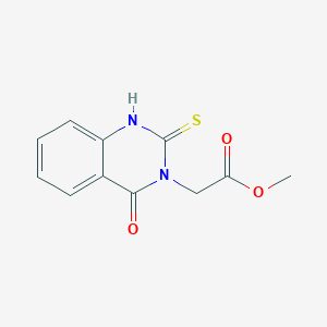 molecular formula C11H10N2O3S B2468388 2-巯基-4-氧代喹唑啉-3(4H)-乙酸甲酯 CAS No. 85716-94-5