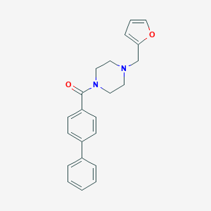 molecular formula C22H22N2O2 B246839 Biphenyl-4-yl[4-(furan-2-ylmethyl)piperazin-1-yl]methanone 