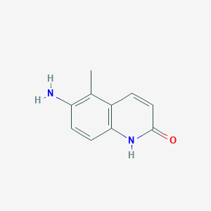 molecular formula C10H10N2O B2468395 6-氨基-5-甲基-1H-喹啉-2-酮 CAS No. 90914-96-8