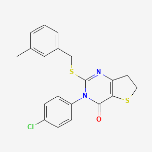 3-(4-chlorophenyl)-2-((3-methylbenzyl)thio)-6,7-dihydrothieno[3,2-d]pyrimidin-4(3H)-one